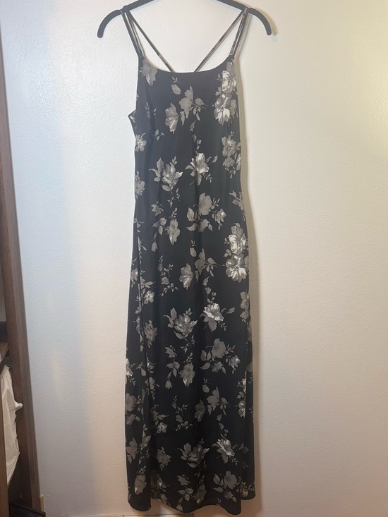 Dby Ltd. Dresses & Skirts - Vintage Double Strap Open Back Lace Up  Floral Slip Maxi Dress